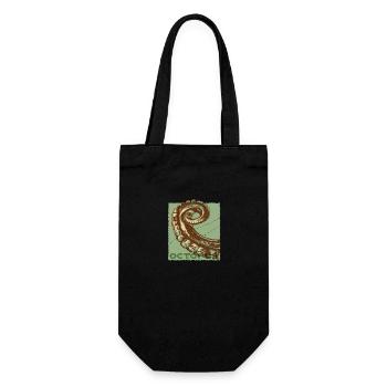 Oktopus Tentakel, Kraken Tintenfisch Taucher - Geschenkbeutel für Flaschen - Schwarz - Vorne