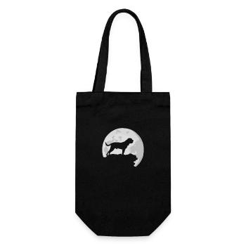 Mastiff moonlight moon silhouette - Gift Bag for Bottles - black - Front