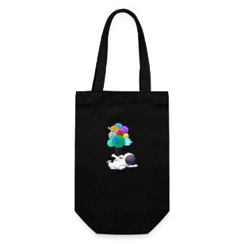 Astronaute cosmonaute au ballon de ballons de planète - Sac à bouteille - noir - Devant