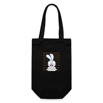 Lapin mignon - Sac à bouteille - noir - Devant
