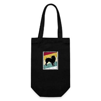 Aussie Australian Shepherd Retro Vintage Stripes - Sac à bouteille - noir - Devant