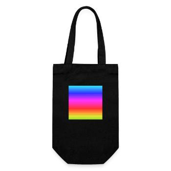 Regenbogen Streifen Muster Hintergrund - Geschenkbeutel für Flaschen - Schwarz - Vorne