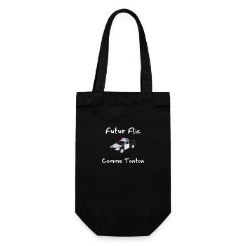 Futur Flic comme tonton cadeau garcon humour bébé - Sac à bouteille - noir - Devant