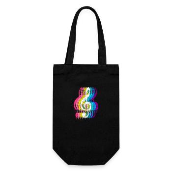 Musician clef treble clef music - Gift Bag for Bottles - black - Front