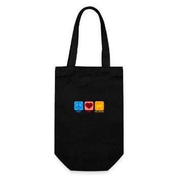 Flat Coated Retriever Peace Love disant rétro - Sac à bouteille - noir - Devant