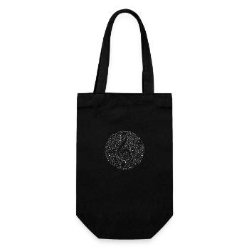 Clef music musician gift choir - Gift Bag for Bottles - black - Front