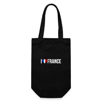 I love France - Gift Bag for Bottles - black - Front