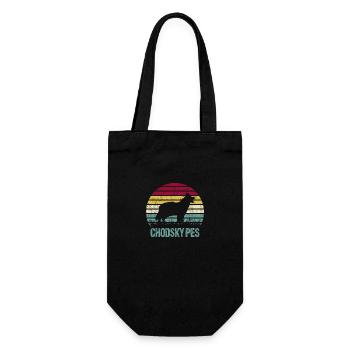 Chodsky Pes Dog Retro Vintage Silhouette - Gift Bag for Bottles - black - Front