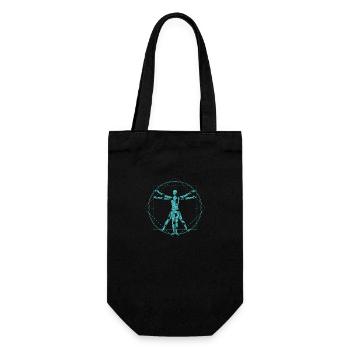 Vitruvian woman Vitruvian man - Gift Bag for Bottles - black - Front