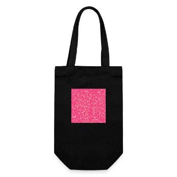 False glitter pink background - Gift Bag for Bottles - black - Front
