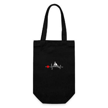 Sailing captain sailor sail boat sailing ship - Gift Bag for Bottles - black - Front
