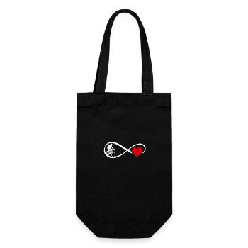 I love cycling bike heart cycling wheel - Gift Bag for Bottles - black - Front