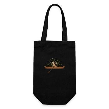Sloth Canoeing Canoe Sloth Canoeing Gift - Gift Bag for Bottles - black - Front