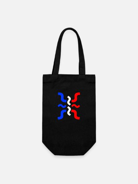 drapeau Français bleu blanc rouge France - Sac à bouteille - noir