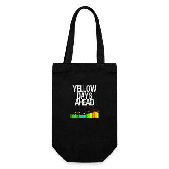 Kite Surf Saying Yellow Days Windsurfing Gift - Gift Bag for Bottles - black - Front