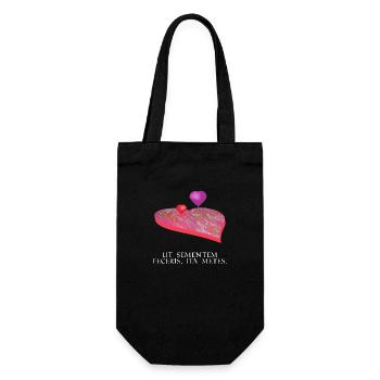 as you sow you will reap latin white - Gift Bag for Bottles - black - Front