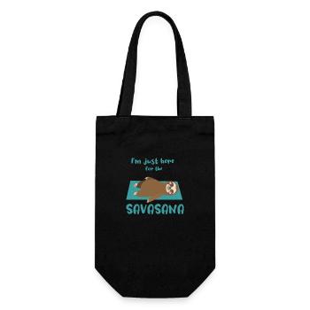 Je suis juste ici pour le cadeau d'amant de yoga Savasana - Sac à bouteille - noir - Devant