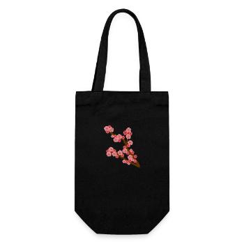 Cherry blossom spring flower lover gift idea - Gift Bag for Bottles - black - Front