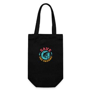 Save the Sharks Hai Fisch Schutz Taucher Geschenk - Geschenkbeutel für Flaschen - Schwarz - Vorne