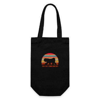 Tibetan Terrier Best Dad Saying Retro for Master - Gift Bag for Bottles - black - Front