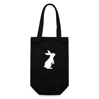 Hase Ostern Tiere Geschenk Hasen Tier Osterhase - Geschenkbeutel für Flaschen - Schwarz - Vorne