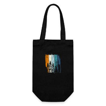 Travailleur de tronçonneuses de bûcheron forestier rétro - Sac à bouteille - noir - Devant