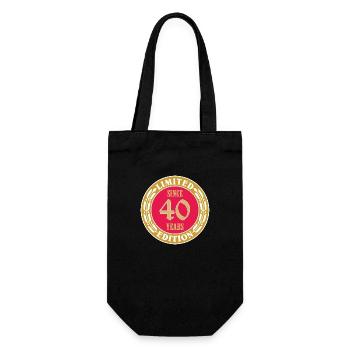 40 Years LE MB - Geschenkbeutel für Flaschen - Schwarz - Vorne