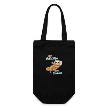 Bachelor Geschenk Spruch - Geschenkbeutel für Flaschen - Schwarz - Vorne