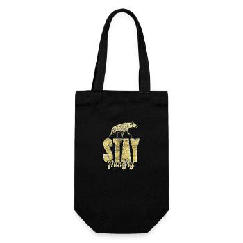Hyena Laughing Animals Gift - Gift Bag for Bottles - black - Front