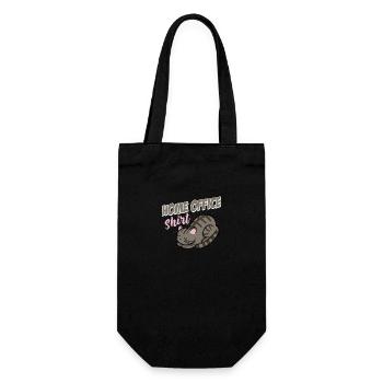 Home Office mit Kater Katze und Kätchen Homeoffice - Geschenkbeutel für Flaschen - Schwarz - Vorne
