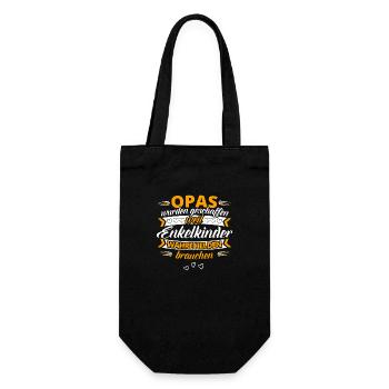 Opas Opi Enkel Engelkinder Helden Großvater - Geschenkbeutel für Flaschen - Schwarz - Vorne