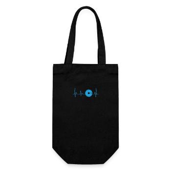 Heartbeat Artisan Carpenter Carpenter Wood Construction - Gift Bag for Bottles - black - Front