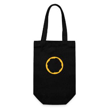 Circle Round Yellow - Gift Bag for Bottles - black - Front