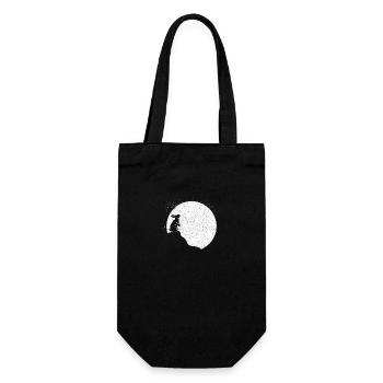 in Full Moon Moon Gift Rabbit Romance - Gift Bag for Bottles - black - Front