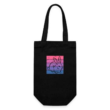 Lapins femmes cadeau rétro lapin animal de compagnie - Sac à bouteille - noir - Devant
