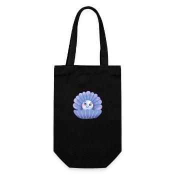 Cute little hand drawn Pearl - Gift Bag for Bottles - black - Front