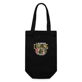Curling Besen Sports d’hiver Idée cadeau - Sac à bouteille - noir - Devant