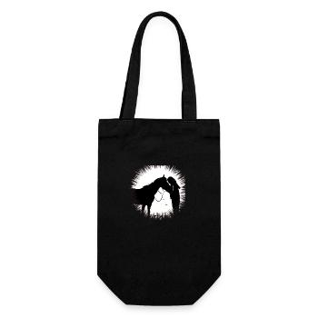 Horse - Gift Bag for Bottles - black - Front