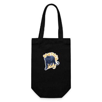 Dame noire dessinée à la main de panthère - Sac à bouteille - noir - Devant