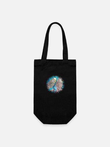 budgerigar - Gift Bag for Bottles - black