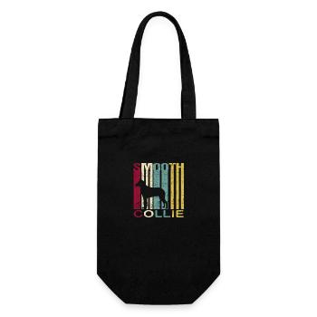 Kurzhaarcollie Kurzhaar Collie Retro Silhouette - Geschenkbeutel für Flaschen - Schwarz - Vorne