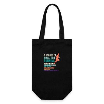 6 Stages of Marathon Running Gole coureur drôle - Sac à bouteille - noir - Devant
