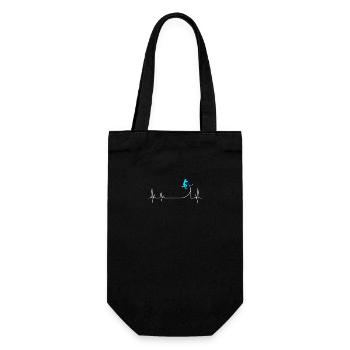 Roller Scooter Heartbeat Heart Line Heart Tailwhip - Gift Bag for Bottles - black - Front