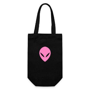 Ufo Alien Head Pink - Gift Bag for Bottles - black - Front