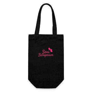 Seni Seviyorum Turkish - Gift Bag for Bottles - black - Front