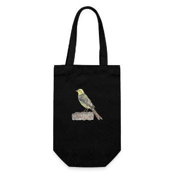Golden Bunting Bird - Gift Bag for Bottles - black - Front