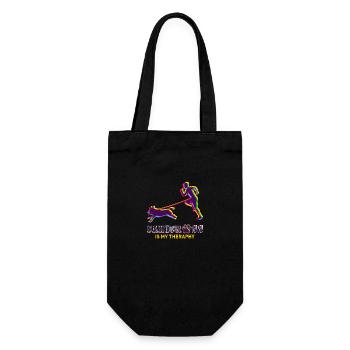Canicross is my Therapy Zughund Sports Gift - Gift Bag for Bottles - black - Front