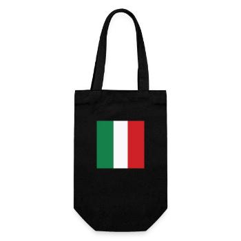 Italy Flag, Italian Pride Patriotic Gift - Gift Bag for Bottles - black - Front