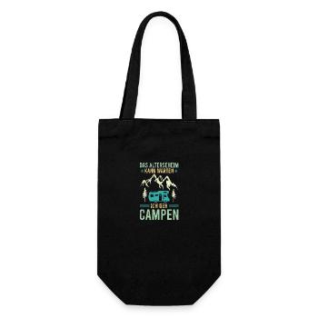Retirement home can wait I go camping camper - Gift Bag for Bottles - black - Front