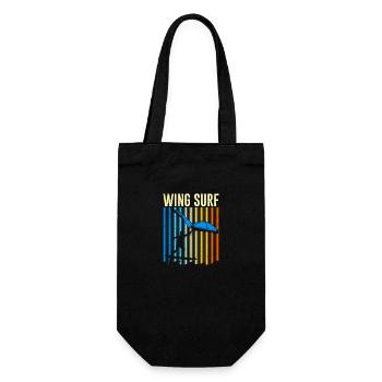 Wing Surf Gift Wing Foiler Retro Vintage - Gift Bag for Bottles - black - Front